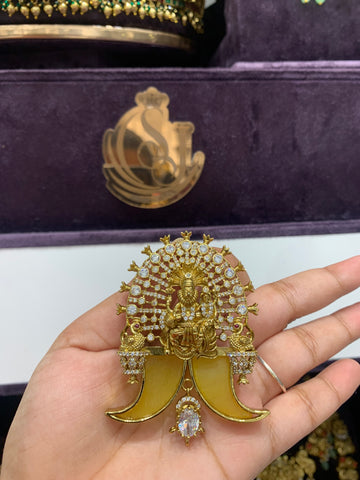 Premium Narasimha swami tiger nail pendent with back hook