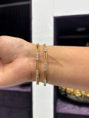 CZ White Stone Bangles