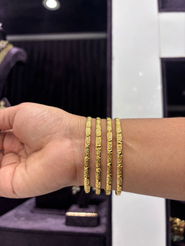 Microplated Gold Bangles (set of 4)