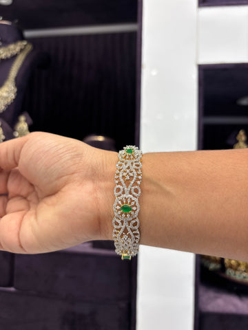 GJ Green Stone Bangle