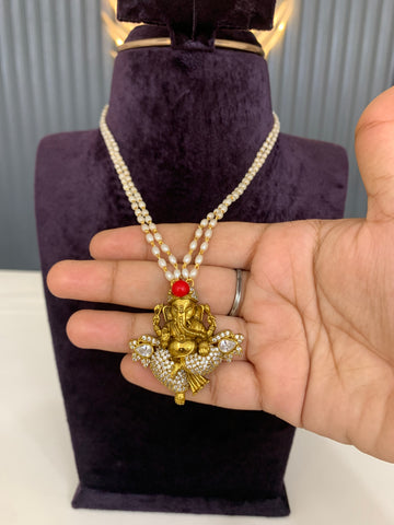 Beautiful Ganesh pearls chain