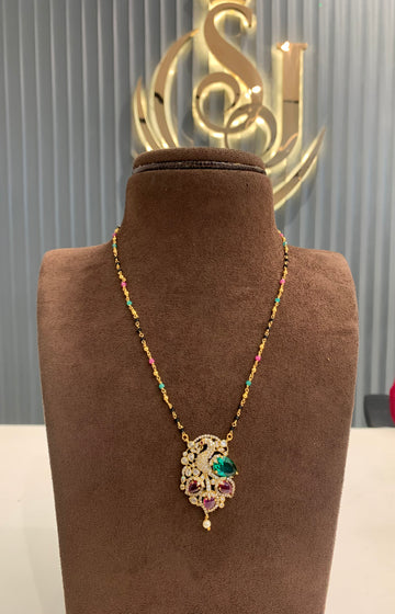 Beautiful Peacock Multistone Boack beads
