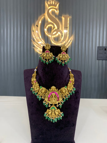 Premium jadav stone 3D necklace