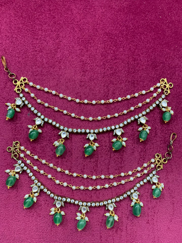 Beautiful moissanite stone champaswaralu