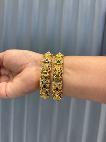 Nakshi lakshmi bangles Multi stone