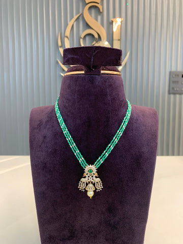 Premium beads set with CZ beads(3 lines)