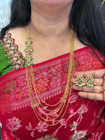 Beautiful Chandra haram with earrings