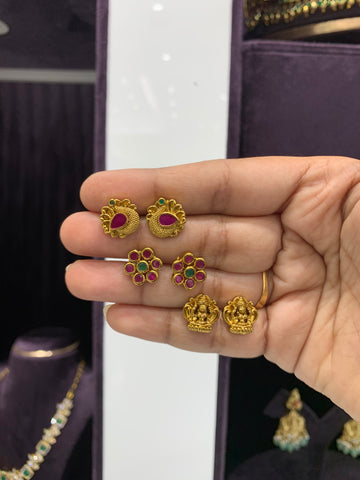 6 in 1 Nakshi Studs