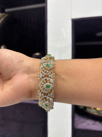 GJ Green Stone Bangles (single)