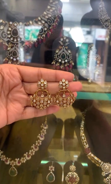 Beautiful uncut earrings