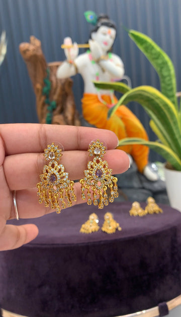 Beautiful Purple stone Earrings