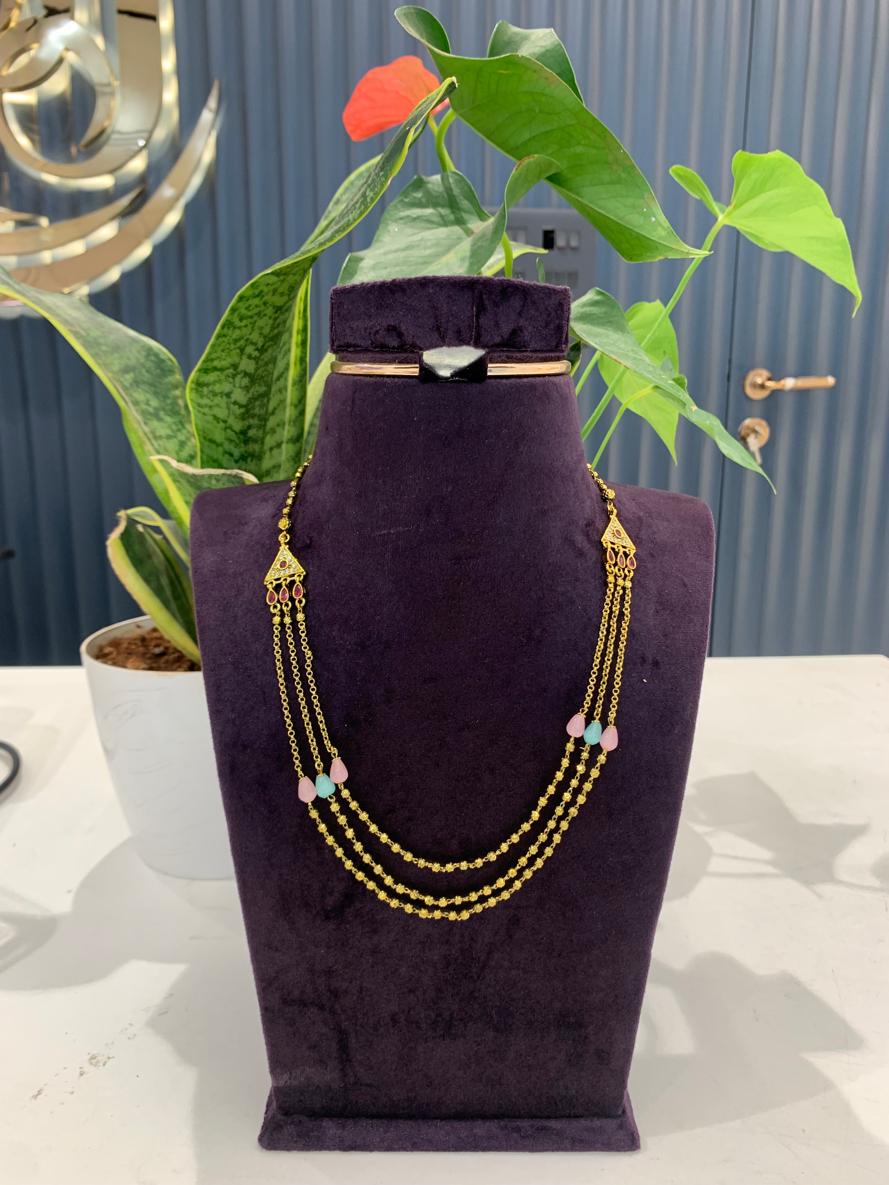Beautiful customised mehandhi polish step chain