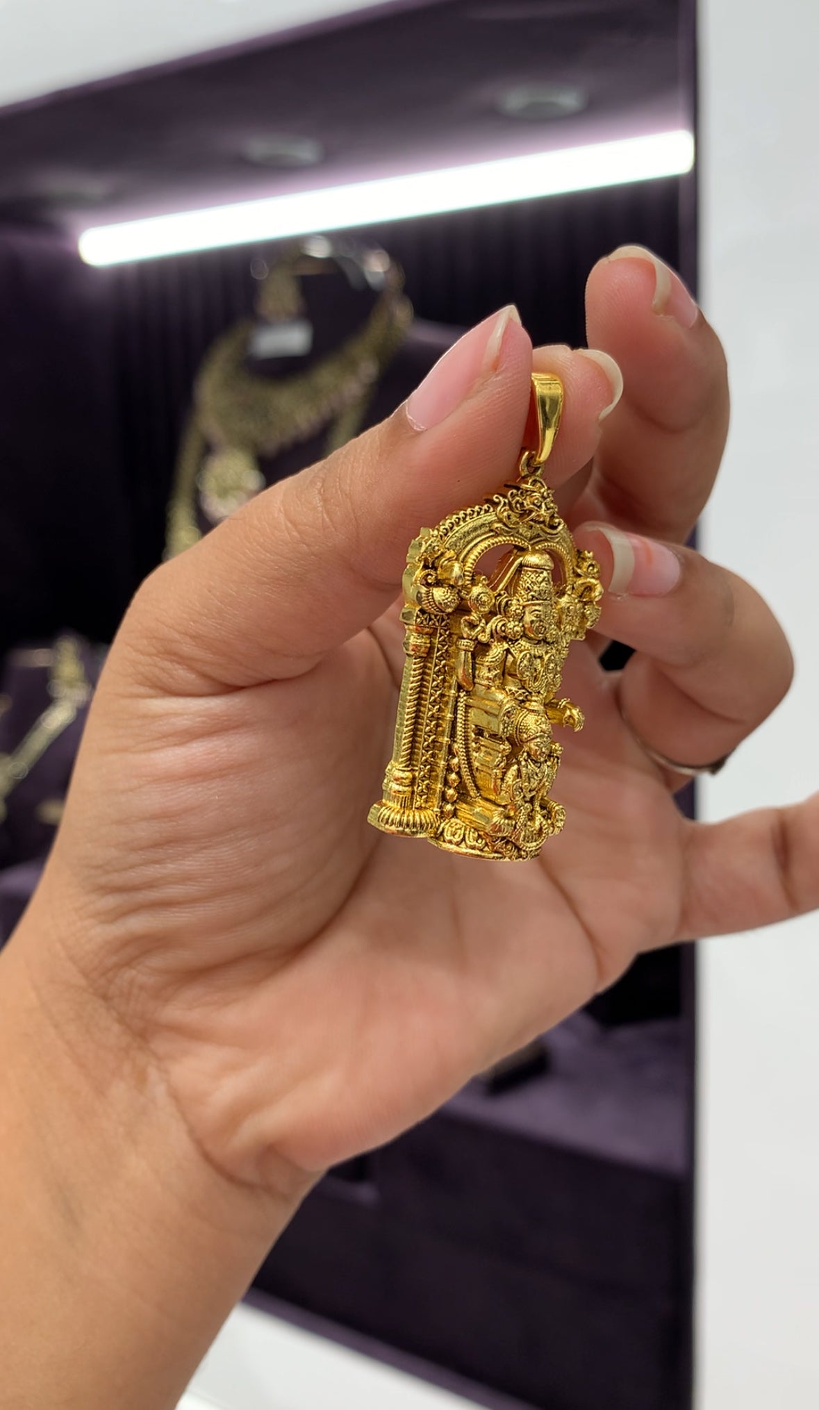 Traditional lord balaji pendant with hook