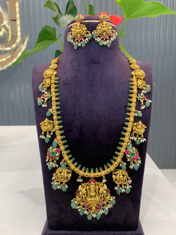 Beautiful 3D Jadau stone Nakshi Haram