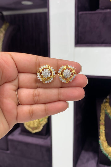 Beautiful diamond replica studs