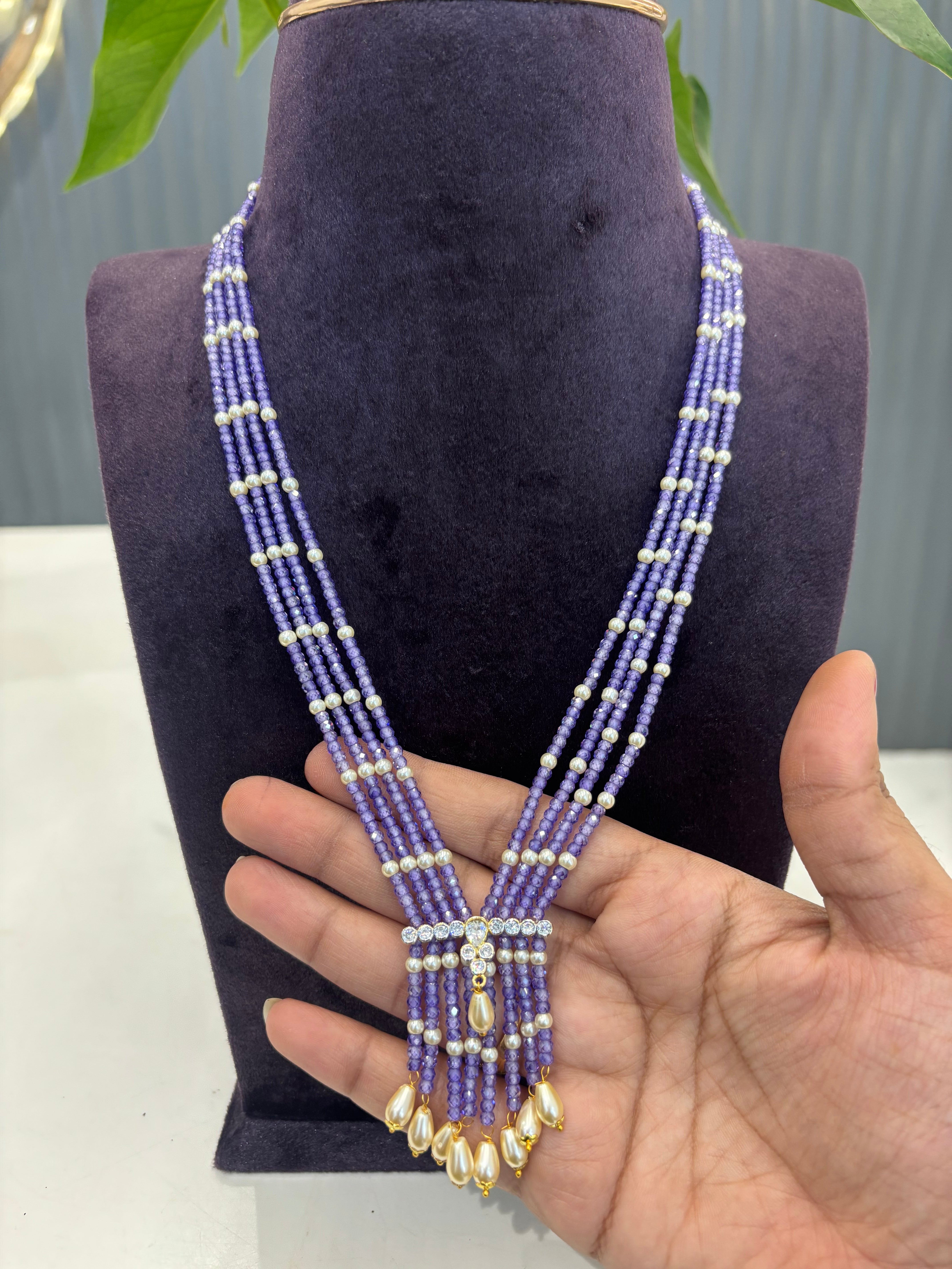 Beautiful nd trending beads set with premium cz crystals