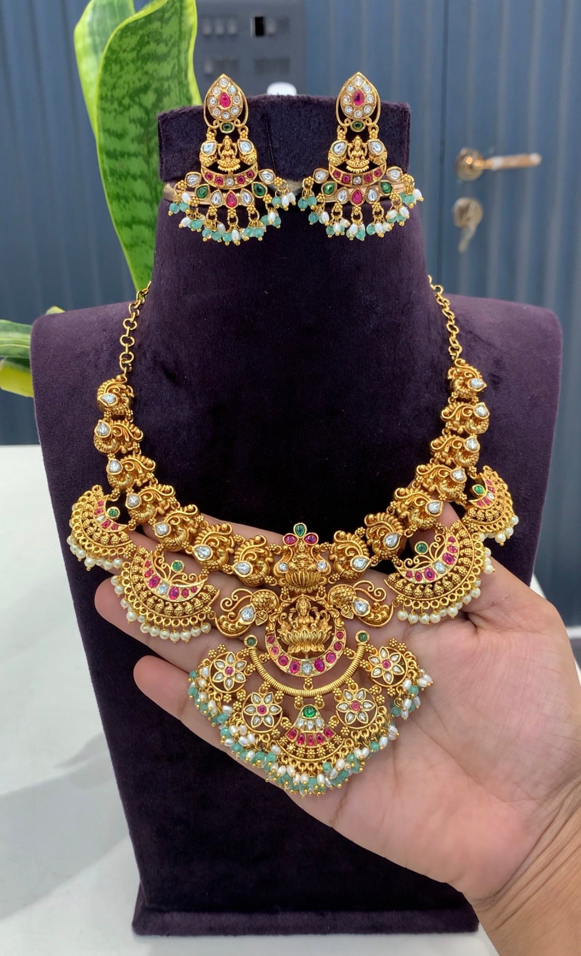 Beautiful customised nakshi necklace