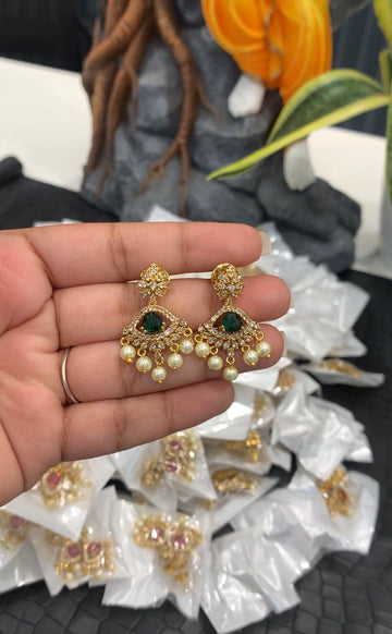 Beautiful green stone earrings