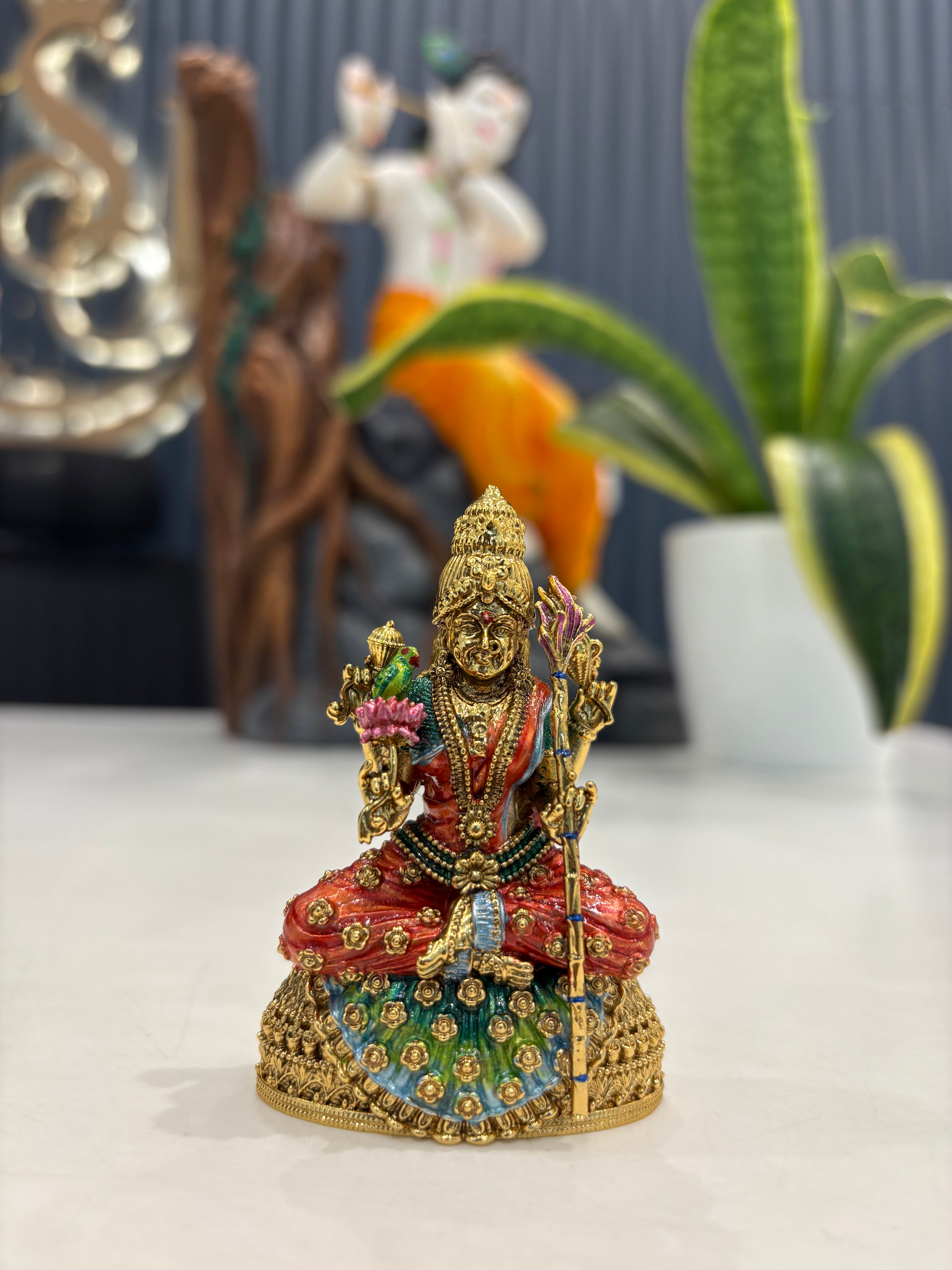 Beautiful meenakari Sri Lalitha Tripura Sundari Devi  idol