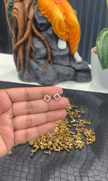 Beautiful screwback ruby studs