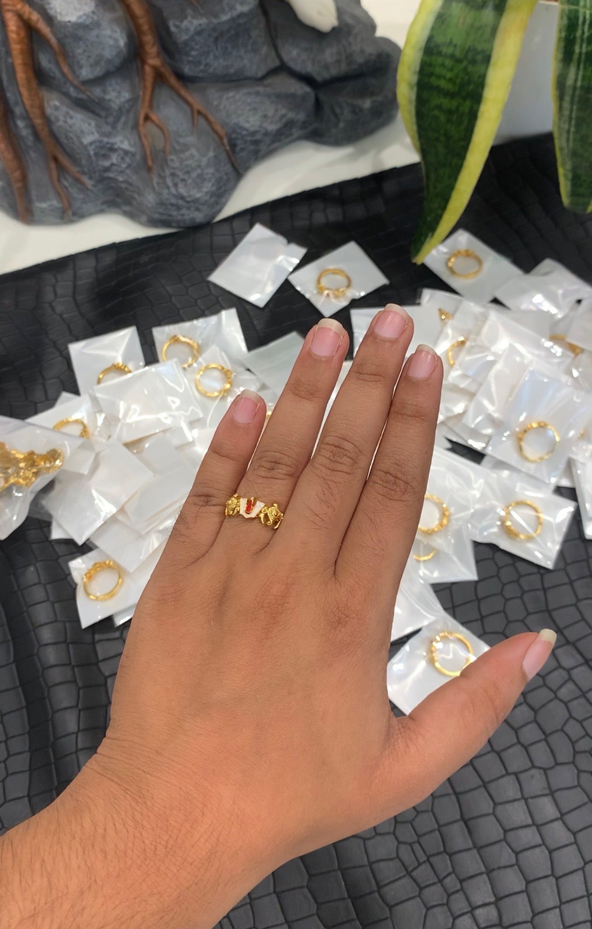 Beautiful govinda namala finger ring (adjustable)