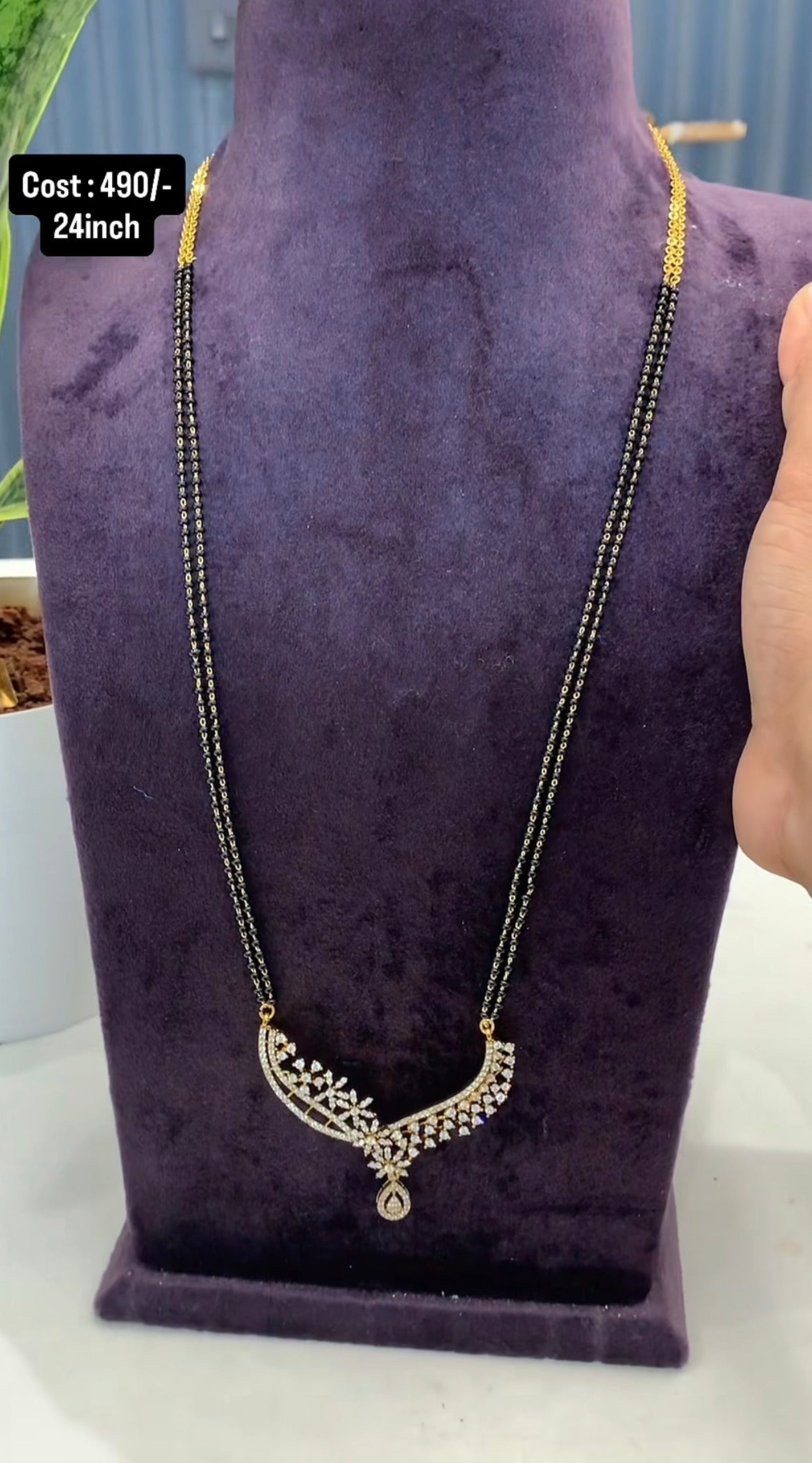 Beautiful customised long blackbeads