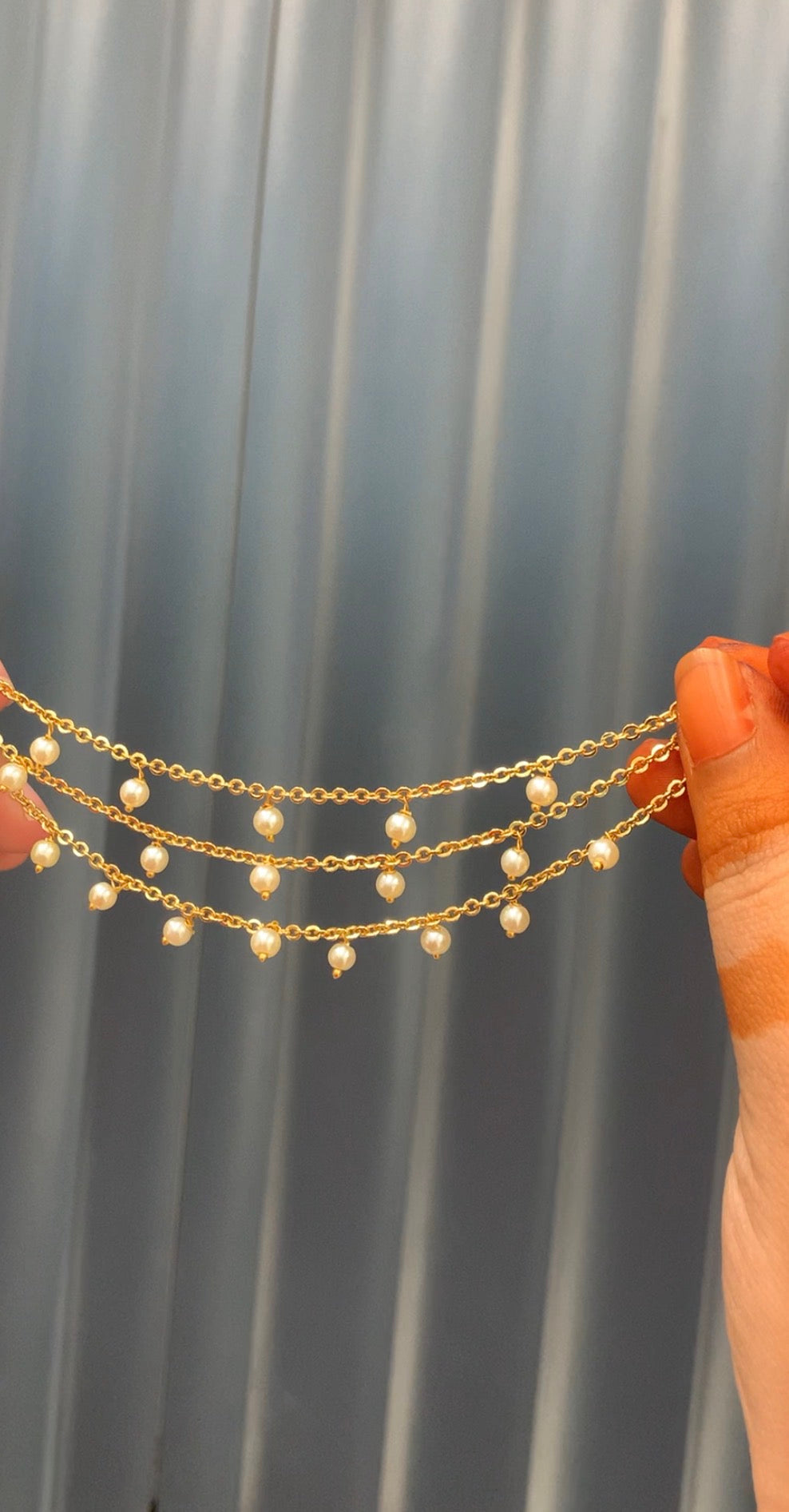 Beautiful handmade 3 line champaswaralu