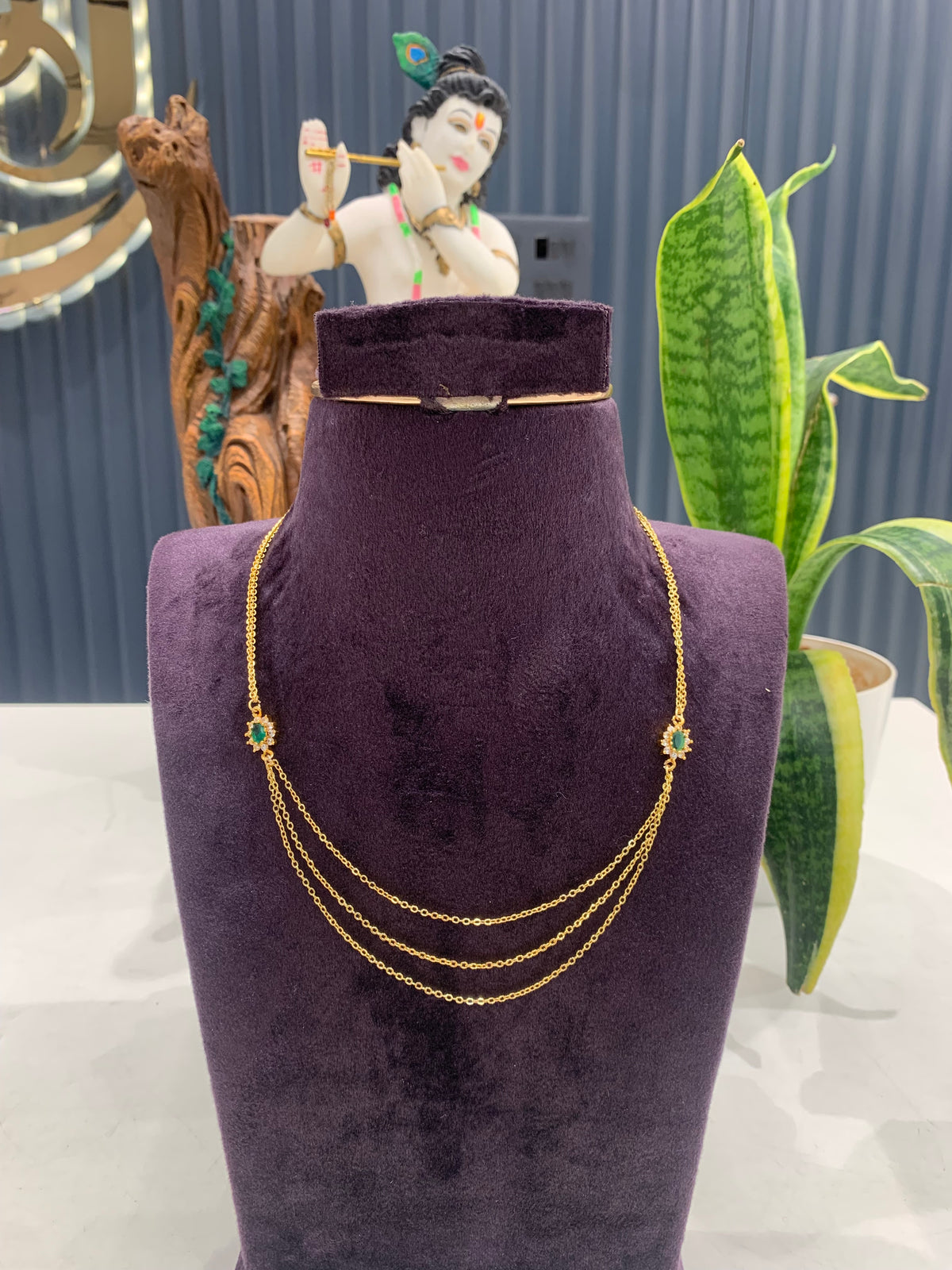 Beautiful customised chandraharam set
