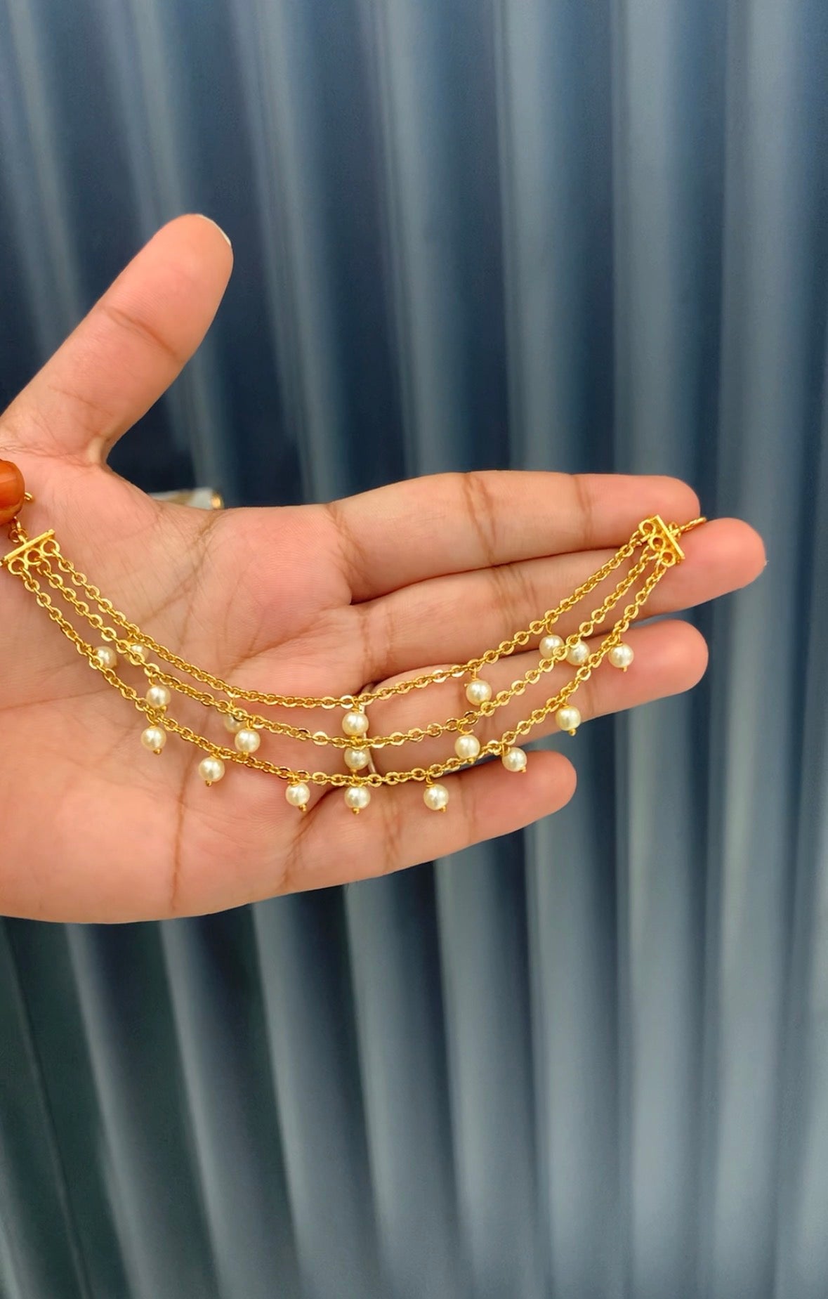 Beautiful handmade 3 line champaswaralu