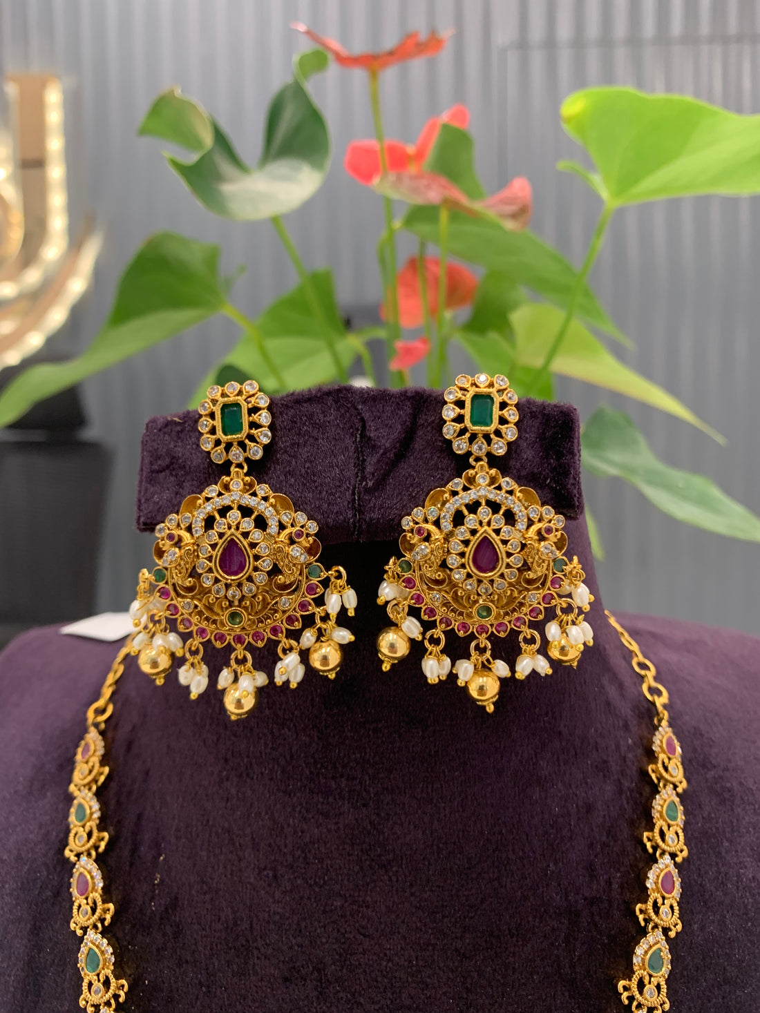 Beautiful Nakshi Peacock Necklace
