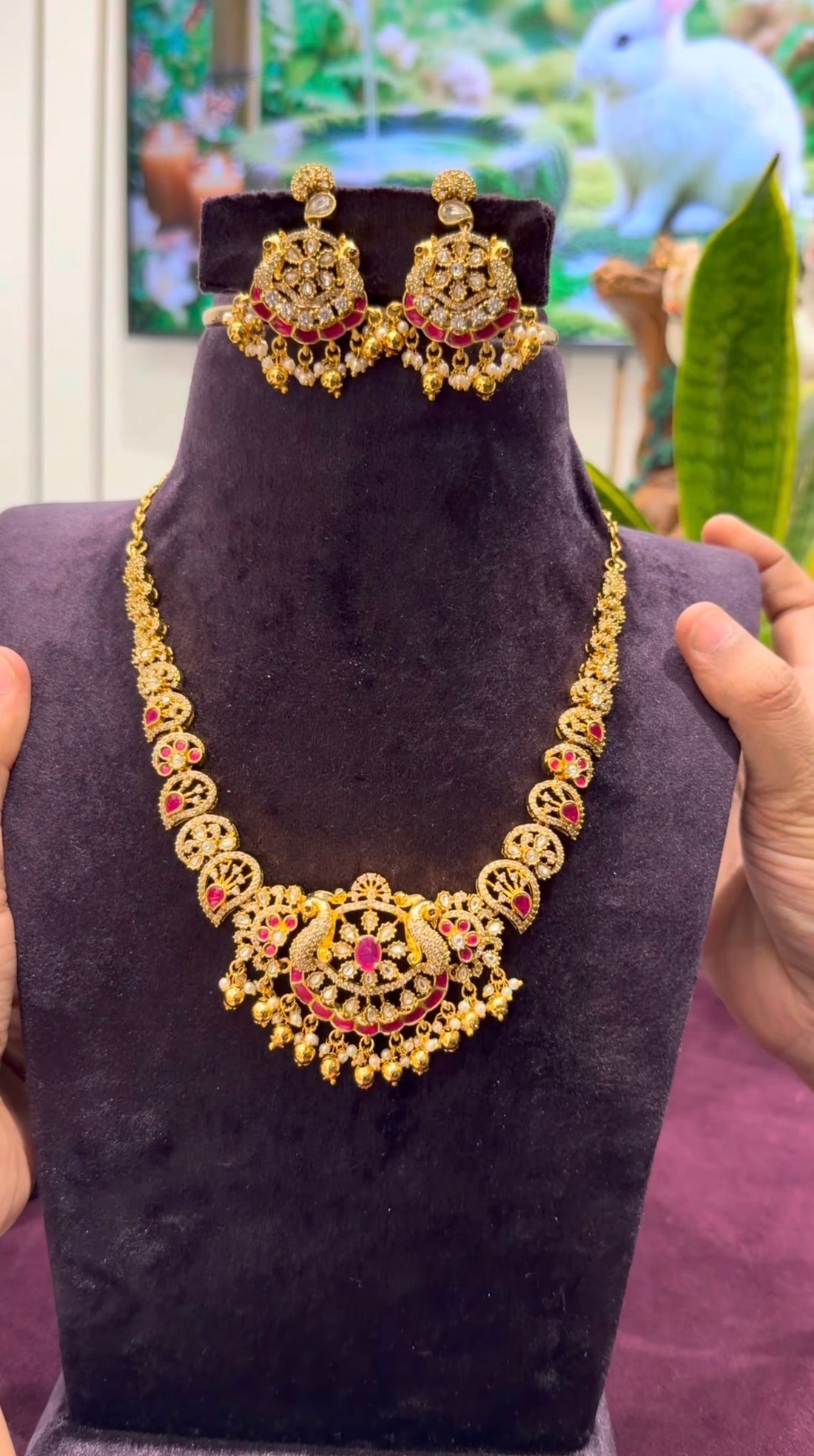 Beautiful jadav kundhan necklace