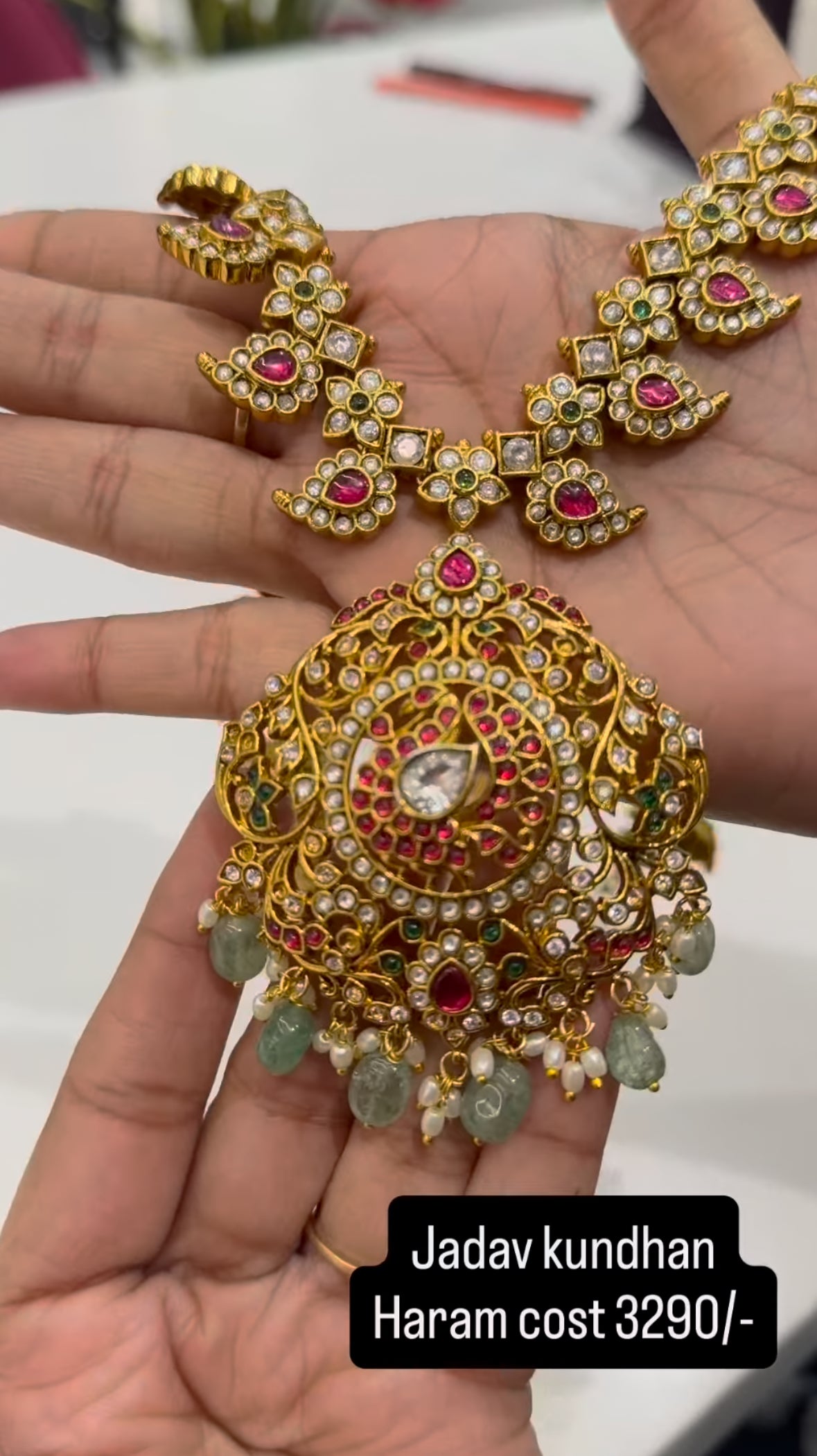 Beautiful jadav kundhan haram