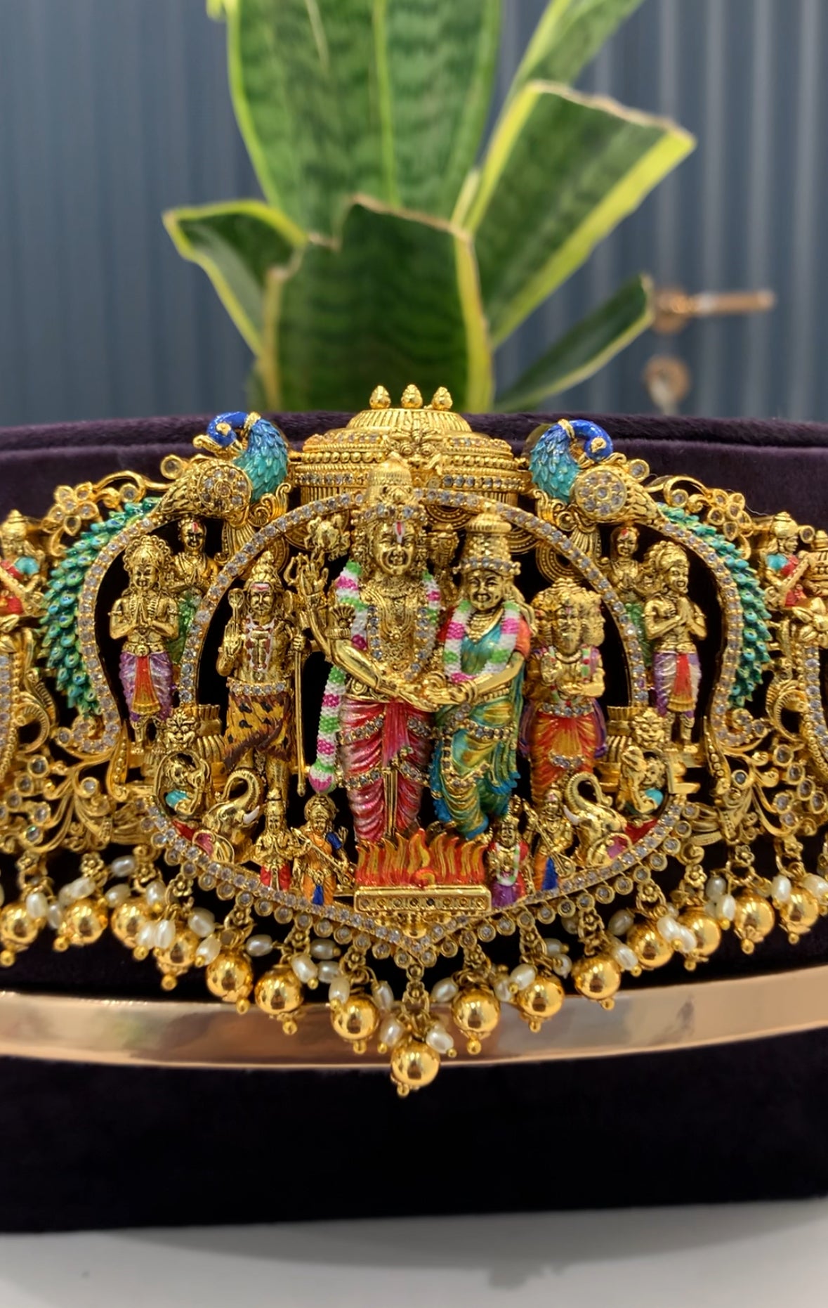 Beautiful meenakari vaddanam (20days prebook)