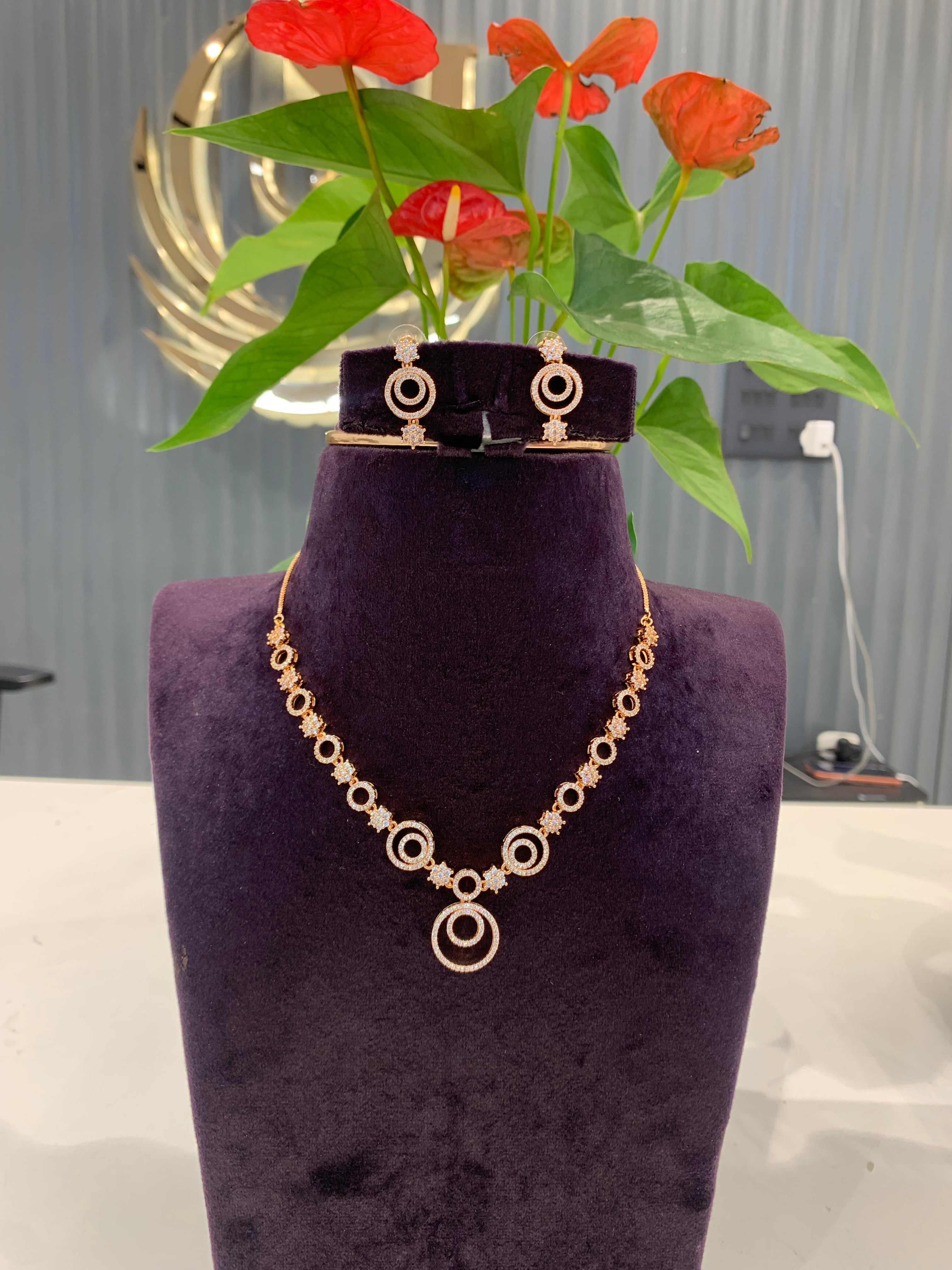 Beautiful rose gold necklace
