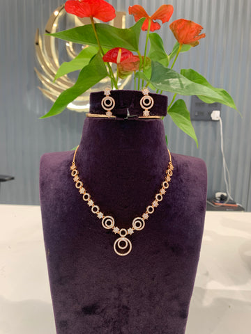 Beautiful rose gold necklace