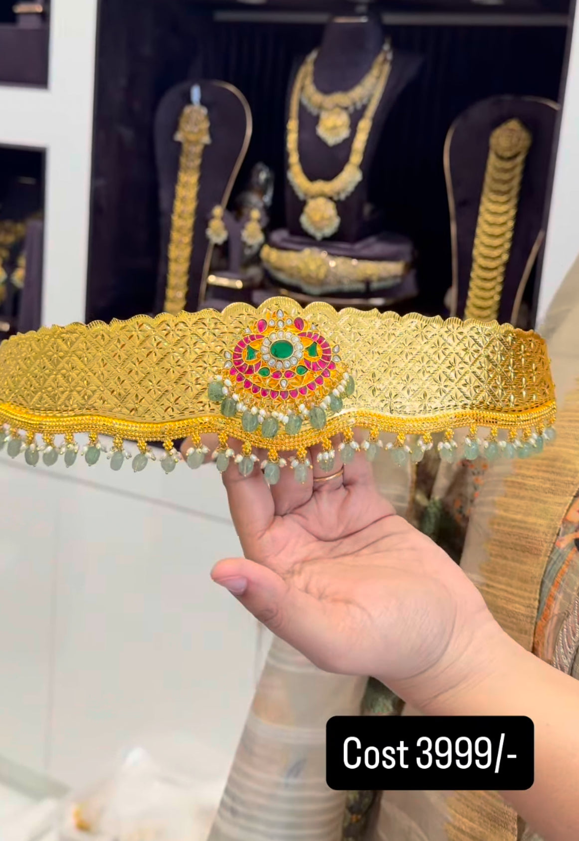 Beautiful customised jadav locket hipbelt
