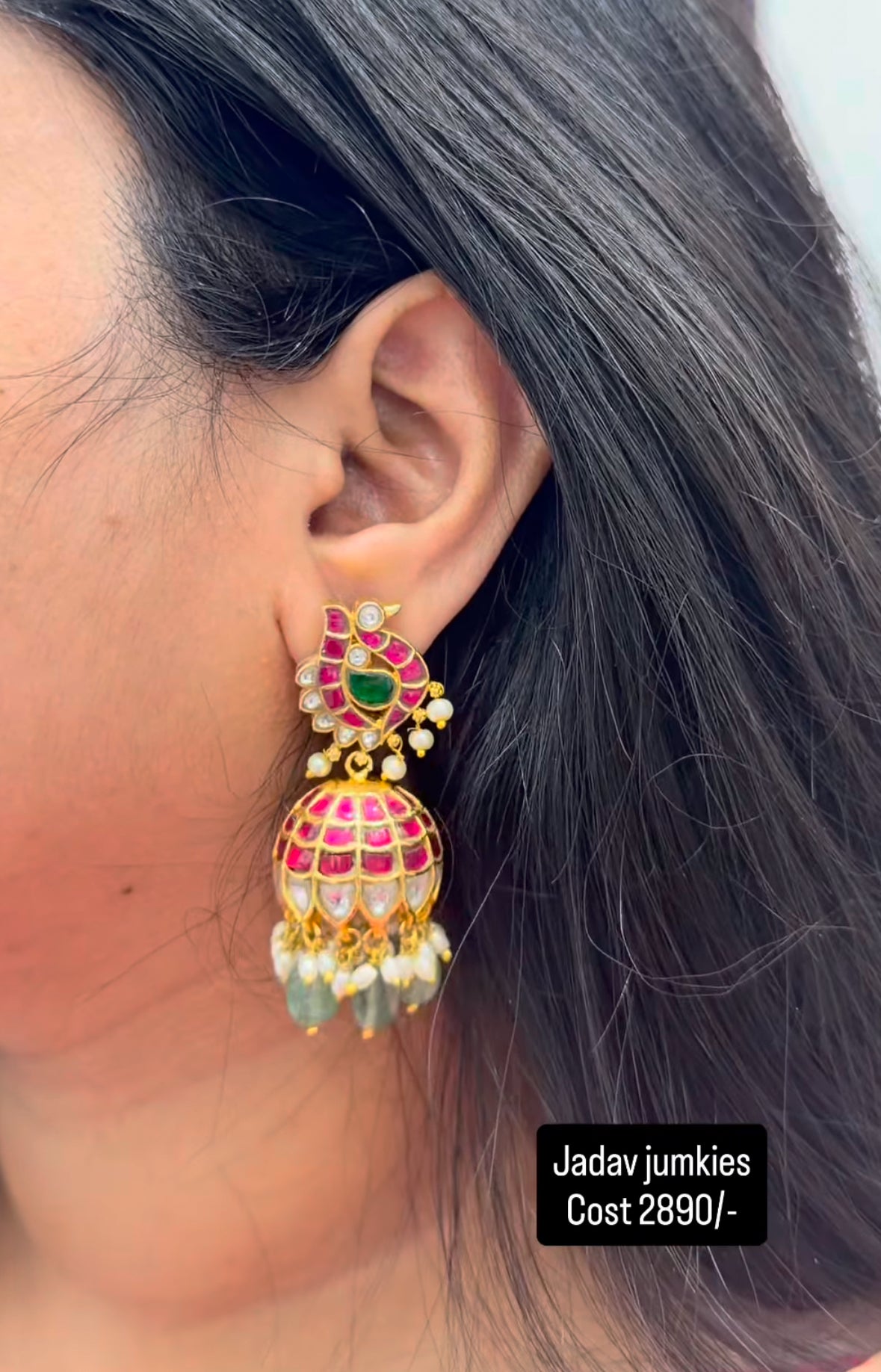 Beautiful premium jadav stone jumkies