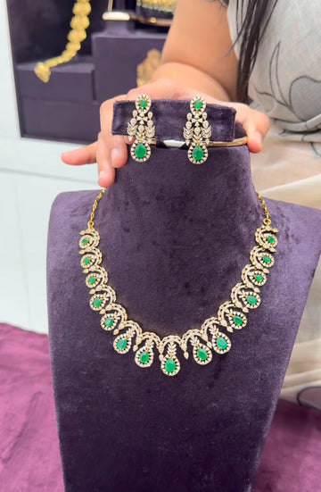 Beautiful green stone necklace