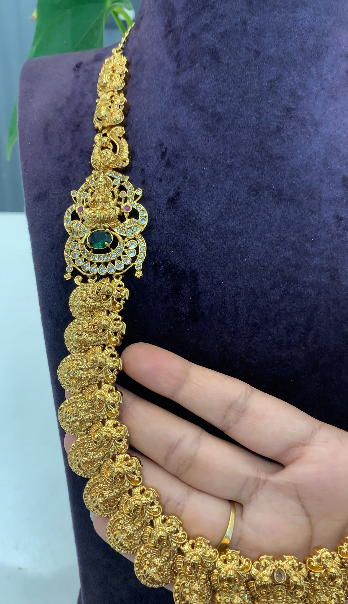 Beautiful nakshi long haram with unique