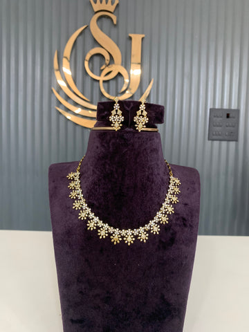 Beautiful white stone necklace