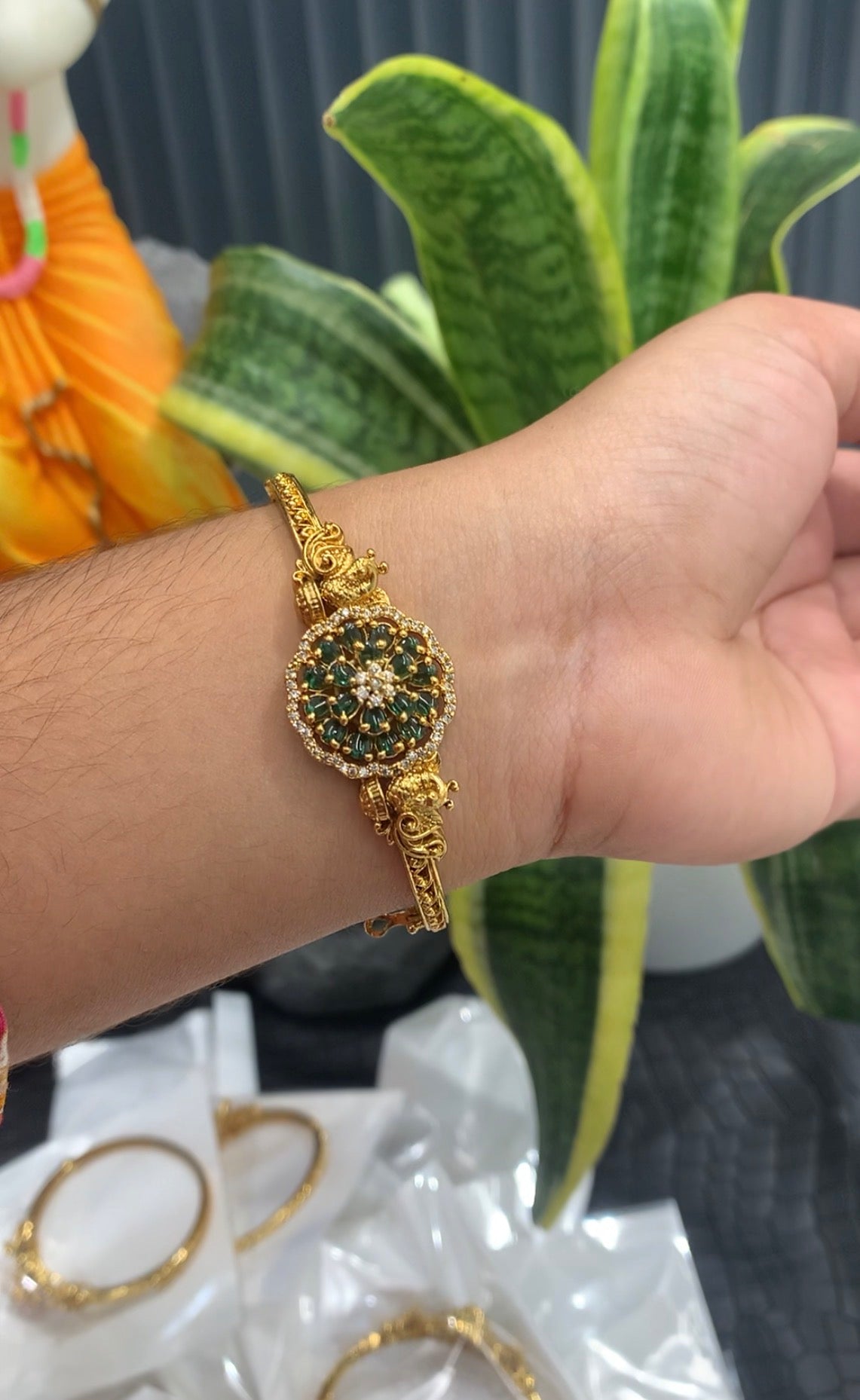 Beautiful green colour bracelet