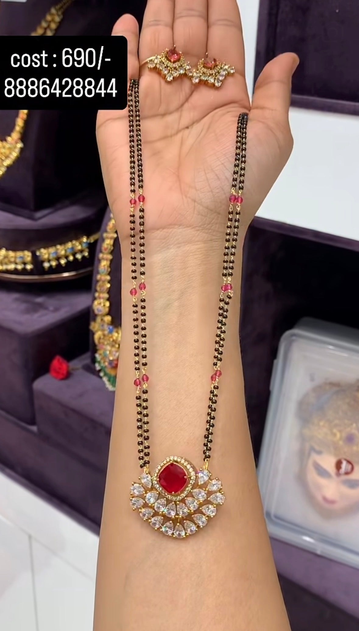 Beautiful 2 line customised blackbeads 18inchs