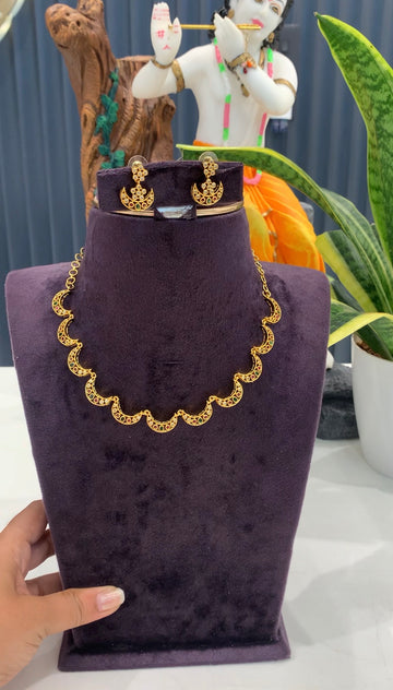Beautiful stylish moon necklace