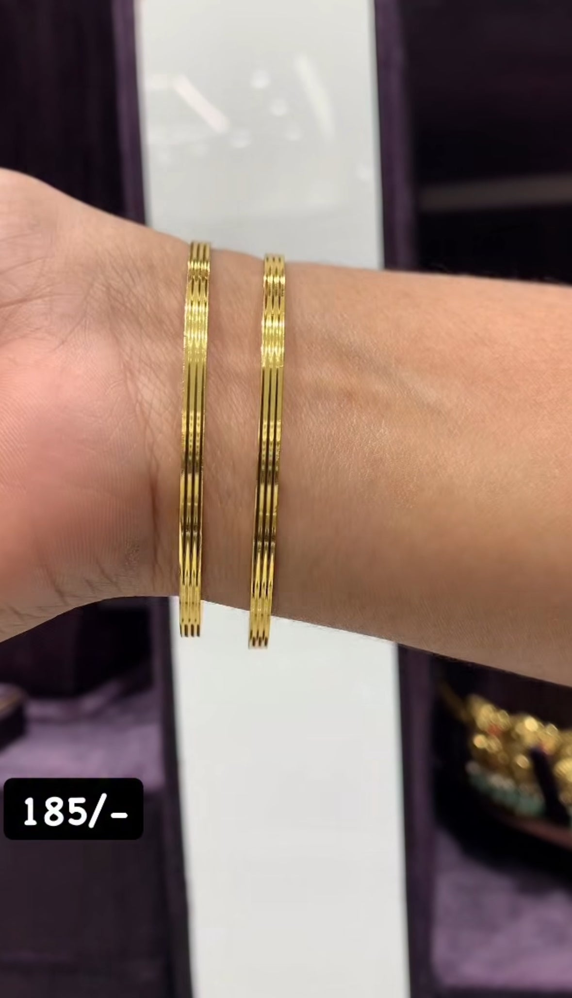 Beautiful gold replica bangles