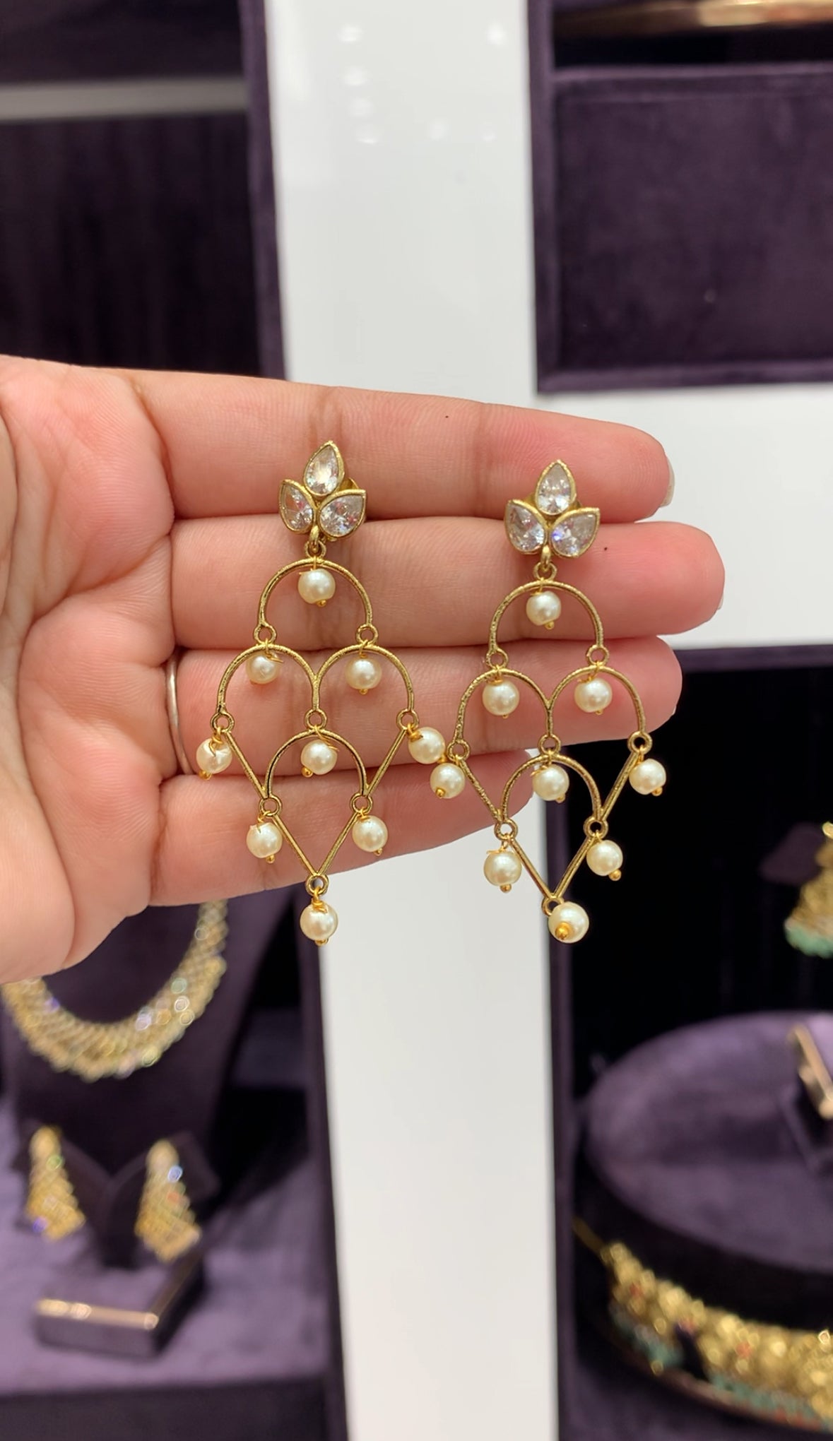 Beautiful pearls hangings