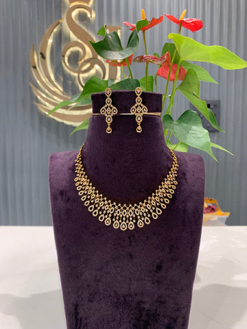 Beautiful white stone necklace