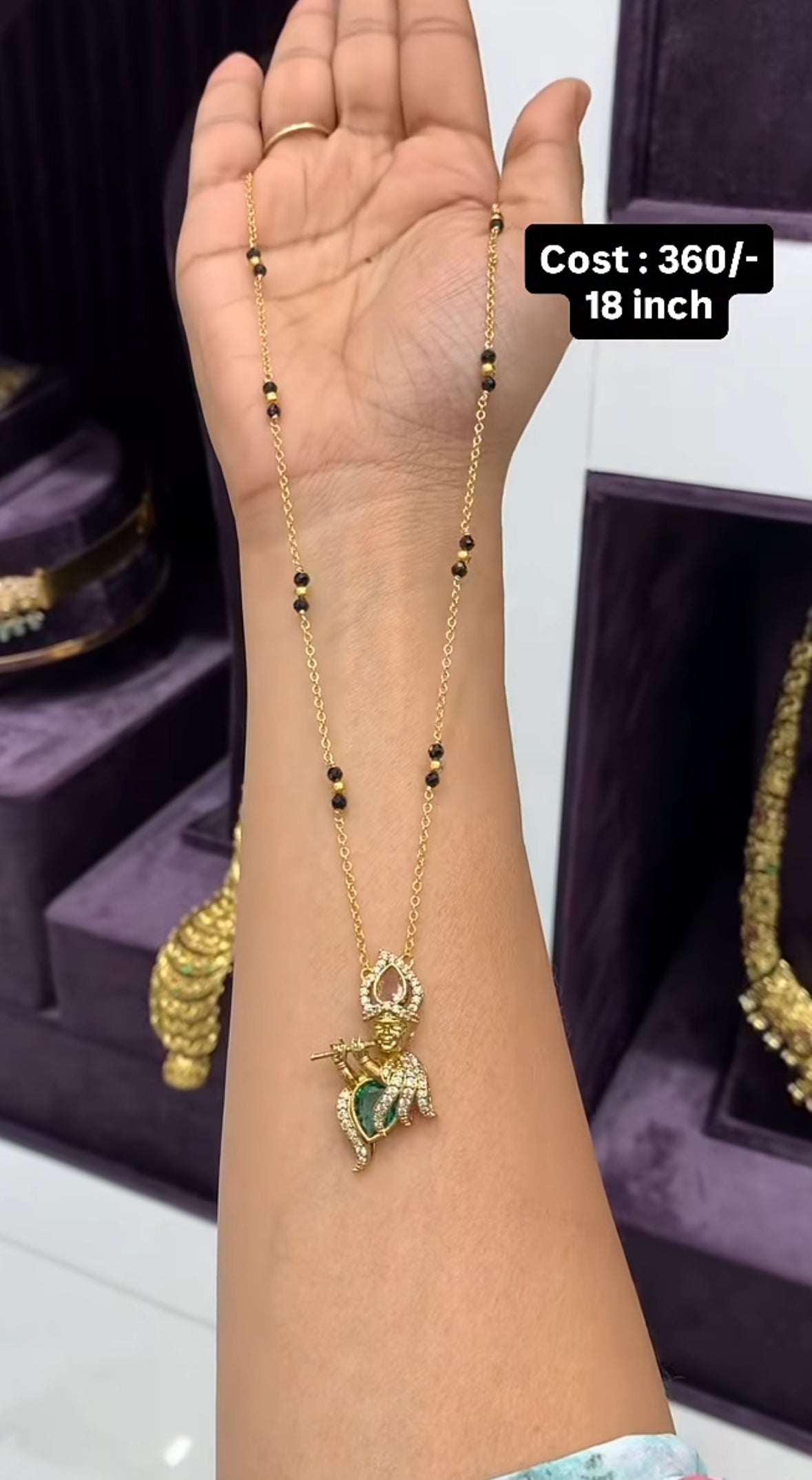 Beautiful lord krishna pendant blackbeads