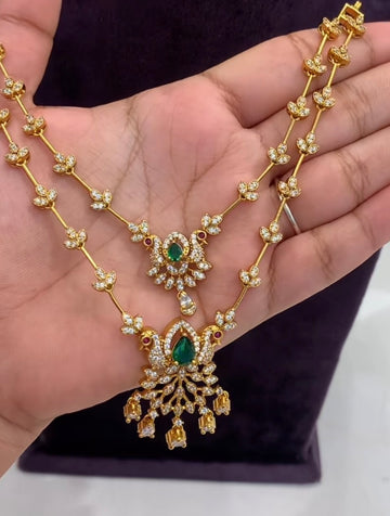 Beautiful Diamond Replica 2step Necklace