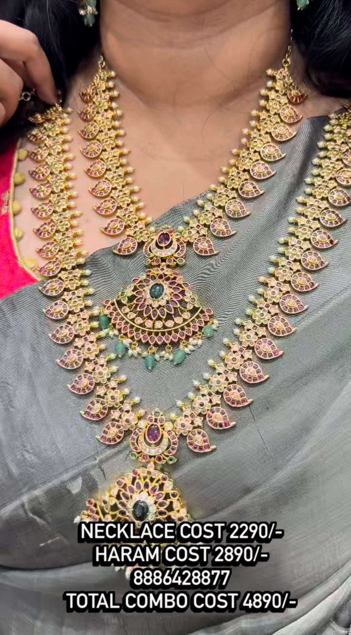 Beautiful mango style combo with 1 set of earrings