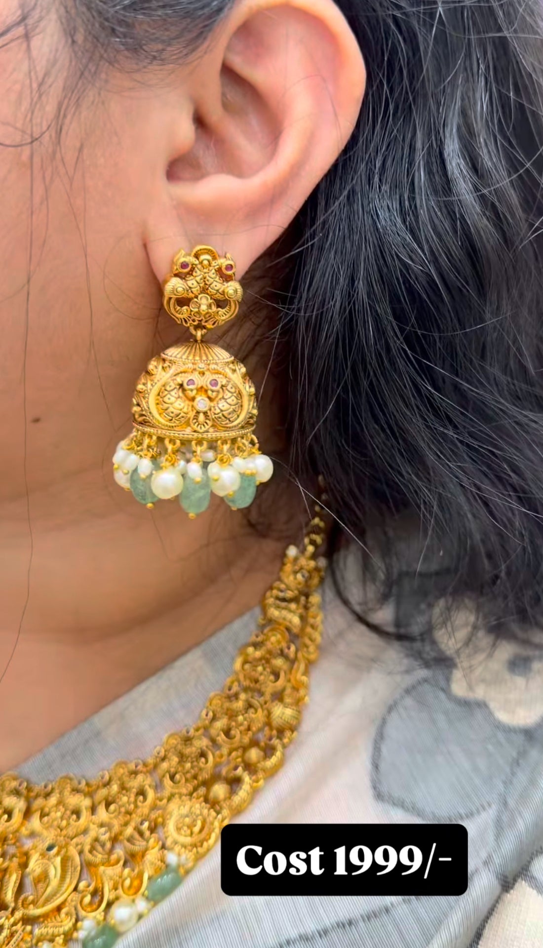 Beautiful nakshi 3D necklace